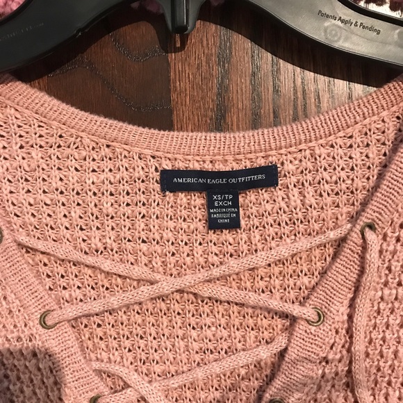 American eagle knit sweater with lace up - Picture 3 of 3